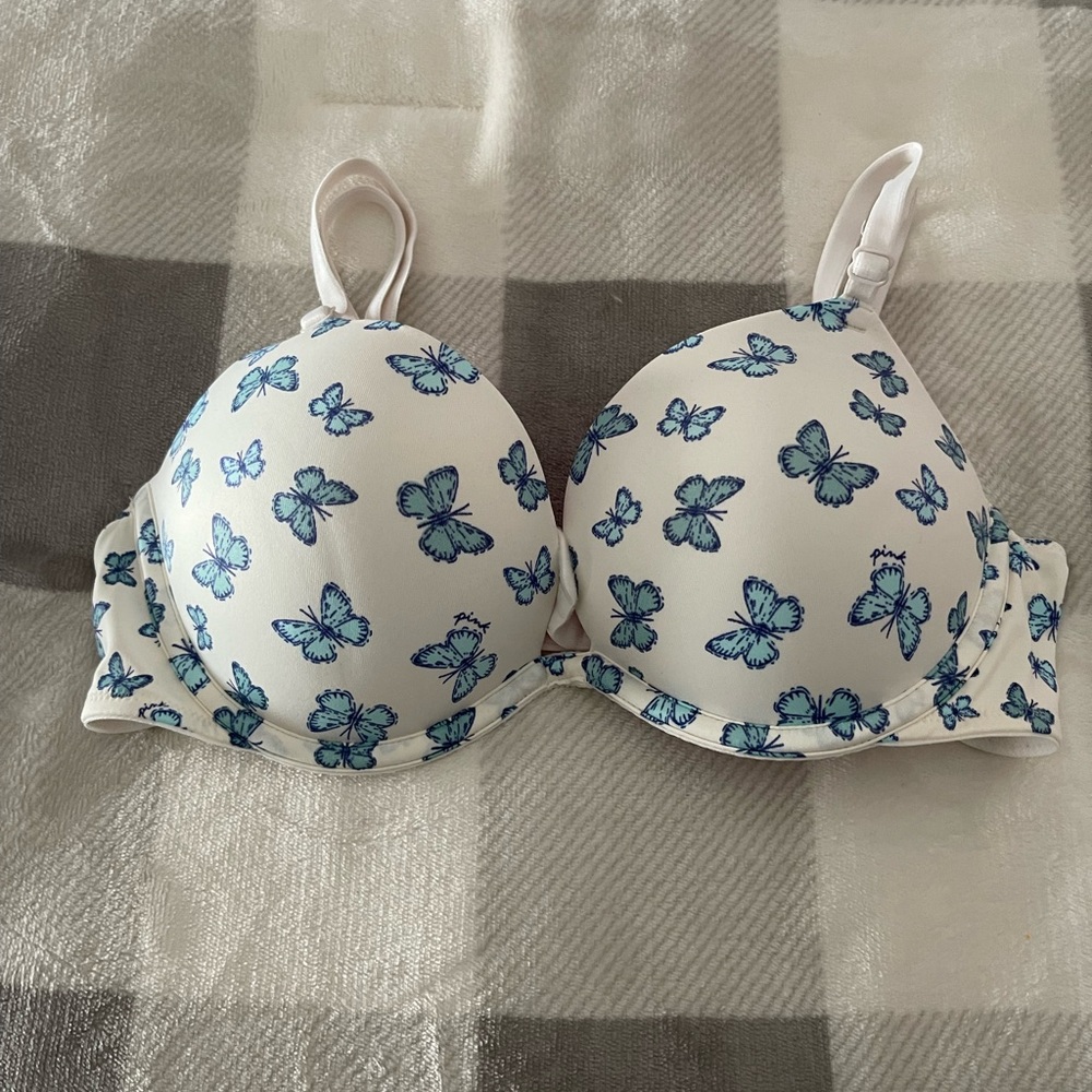 VS PINK Push Up Bra Butterfly 34B NWOT
